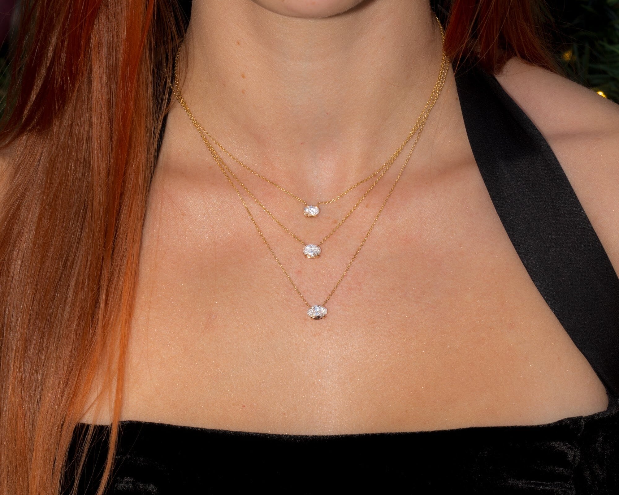 Classic Oval Lab Diamond Pendant Necklaces Princess Bride Diamonds 