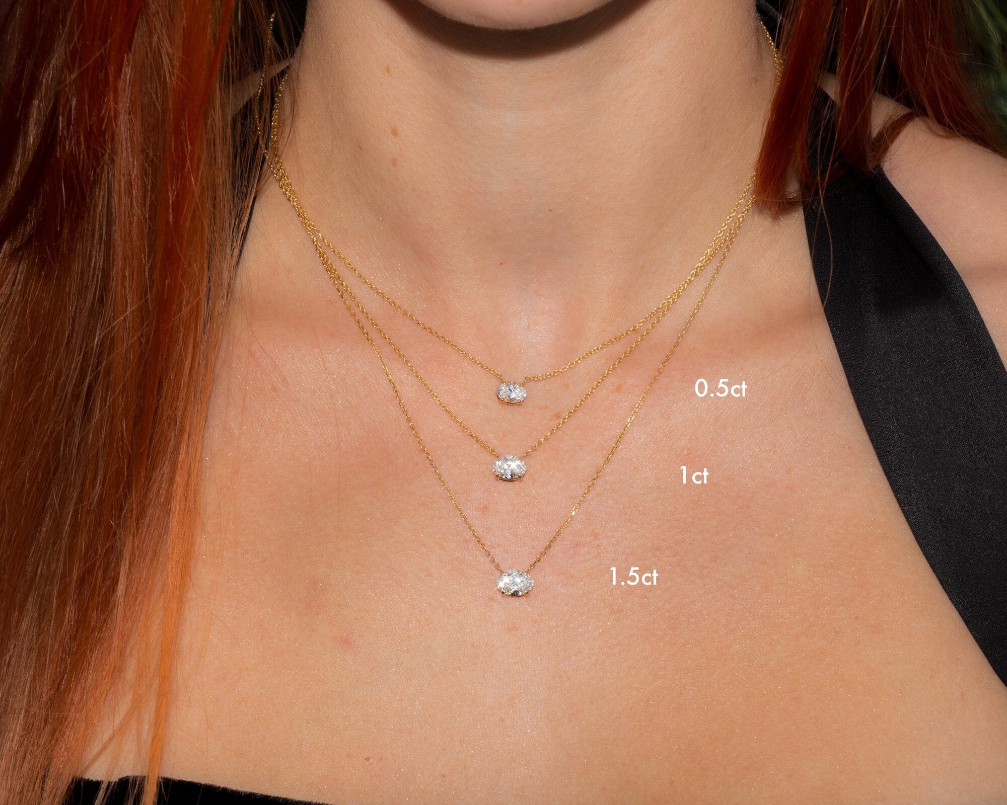 Classic Oval Lab Diamond Pendant Necklaces Princess Bride Diamonds 