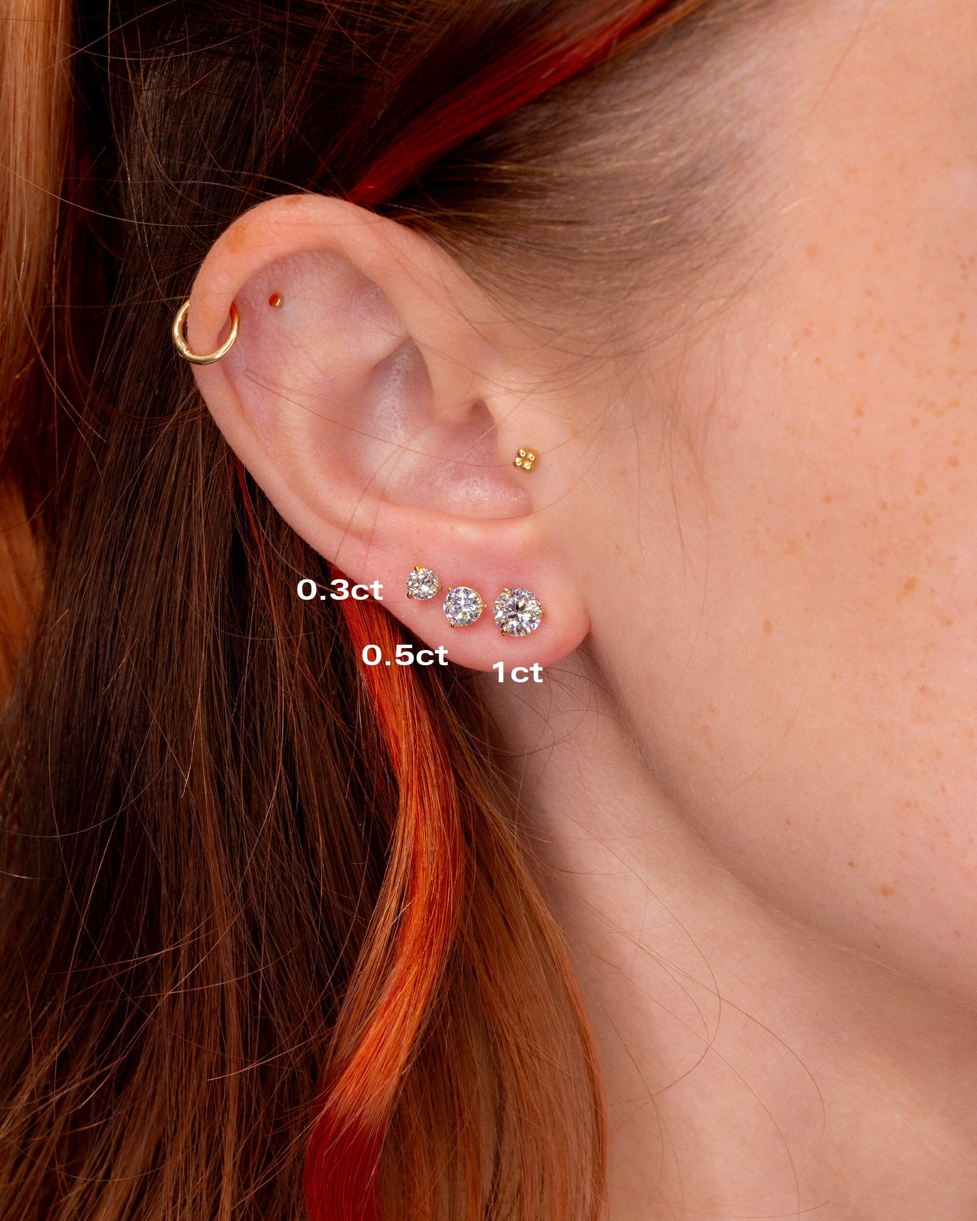 Core Lab Diamond Martini Studs Earrings Princess Bride Diamonds 
