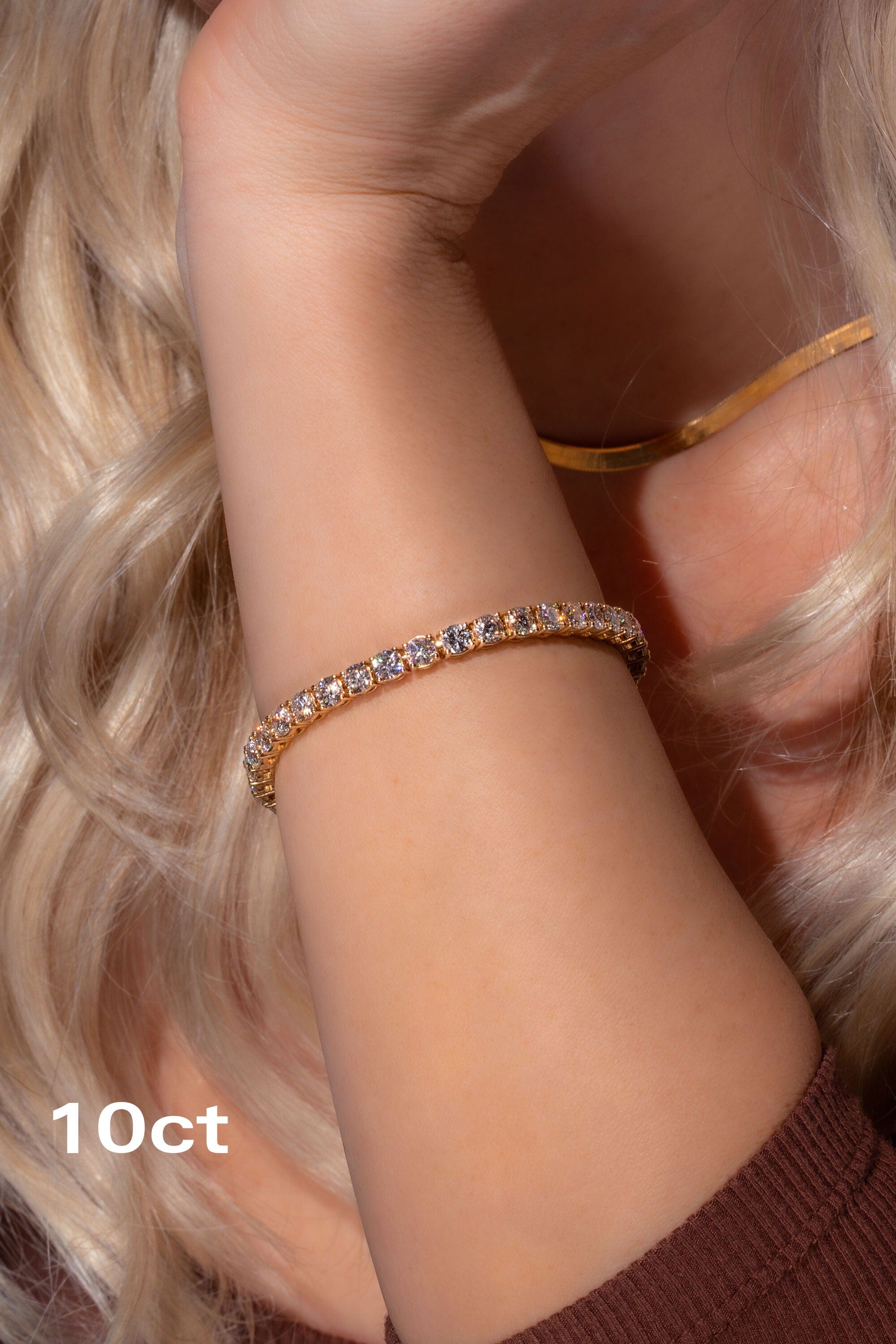 Core Lab Diamond Tennis Bracelet Bracelets Princess Bride Diamonds 10ct 14K Yellow Gold 
