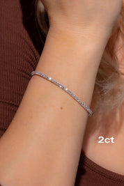 Core Lab Diamond Tennis Bracelet Bracelets Princess Bride Diamonds 2ct 14K White Gold 