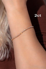 Core Lab Diamond Tennis Bracelet Bracelets Princess Bride Diamonds 2ct 14K Yellow Gold 