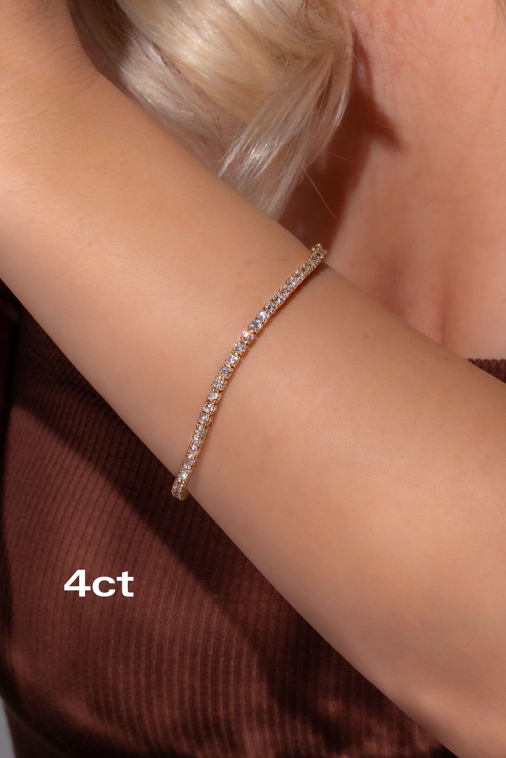 Core Lab Diamond Tennis Bracelet Bracelets Princess Bride Diamonds 4ct 14K Yellow Gold 