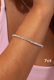 Core Lab Diamond Tennis Bracelet Bracelets Princess Bride Diamonds 7ct 14K White Gold 