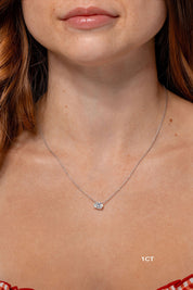 Core Oval Solitaire Diamond Necklace Necklaces Princess Bride Diamonds 1ct 14K White Gold 