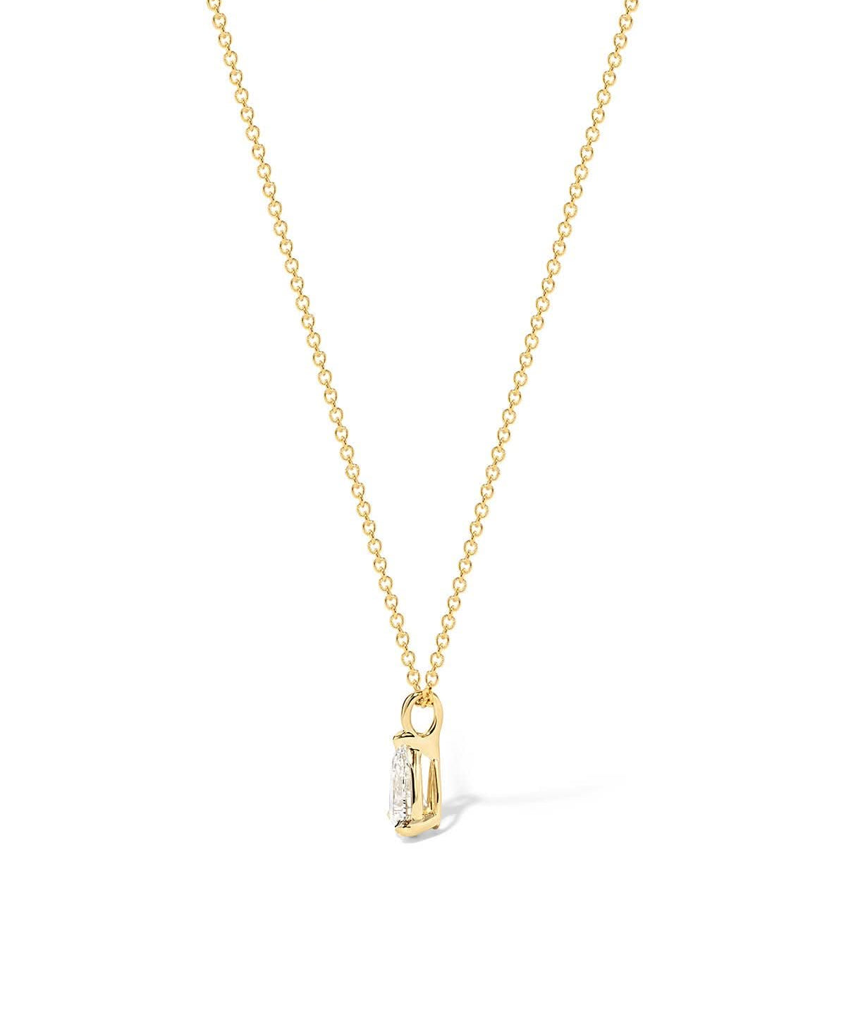 Core Pear Solitaire Diamond Necklace - PBD Necklaces