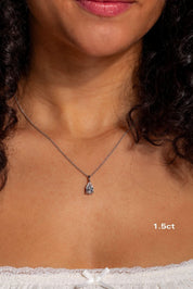 Core Pear Solitaire Diamond Necklace - PBD Necklaces