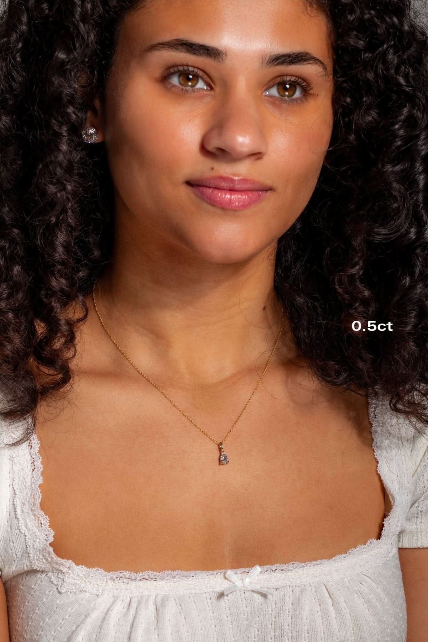 Core Pear Solitaire Diamond Necklace - PBD Necklaces