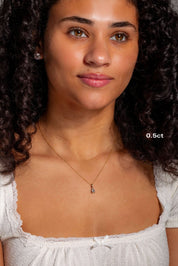 Core Pear Solitaire Diamond Necklace - PBD Necklaces