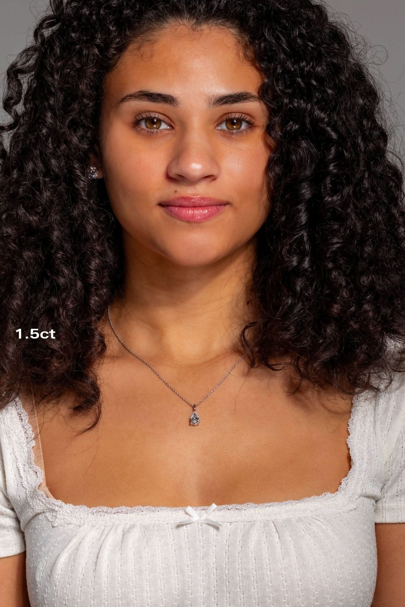 Core Pear Solitaire Diamond Necklace - PBD Necklaces