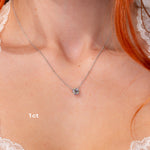 Core Round Lab Diamond Pendant Necklaces Princess Bride Diamonds 1ct 14K White Gold 