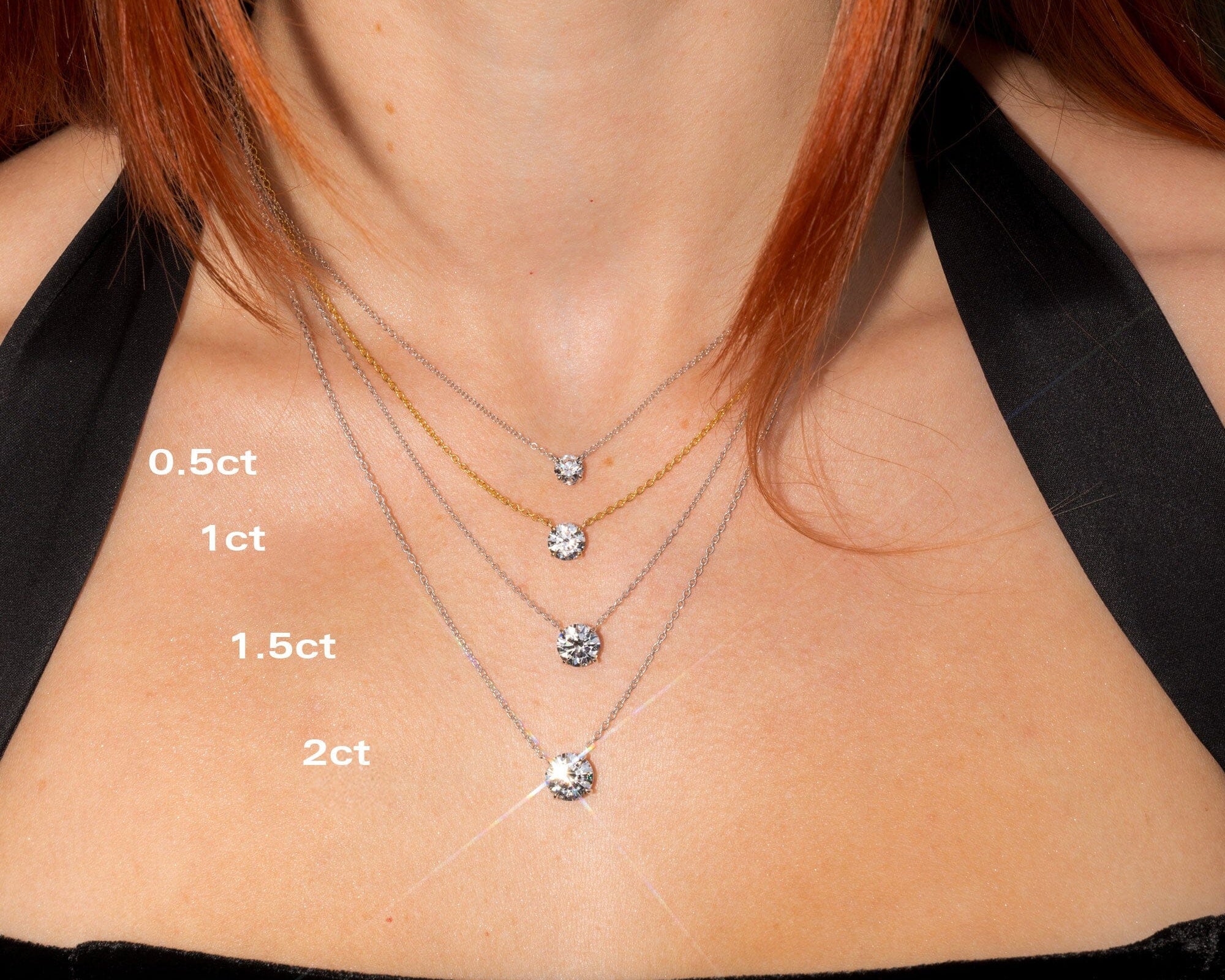 Core Round Lab Diamond Pendant Necklaces Princess Bride Diamonds 