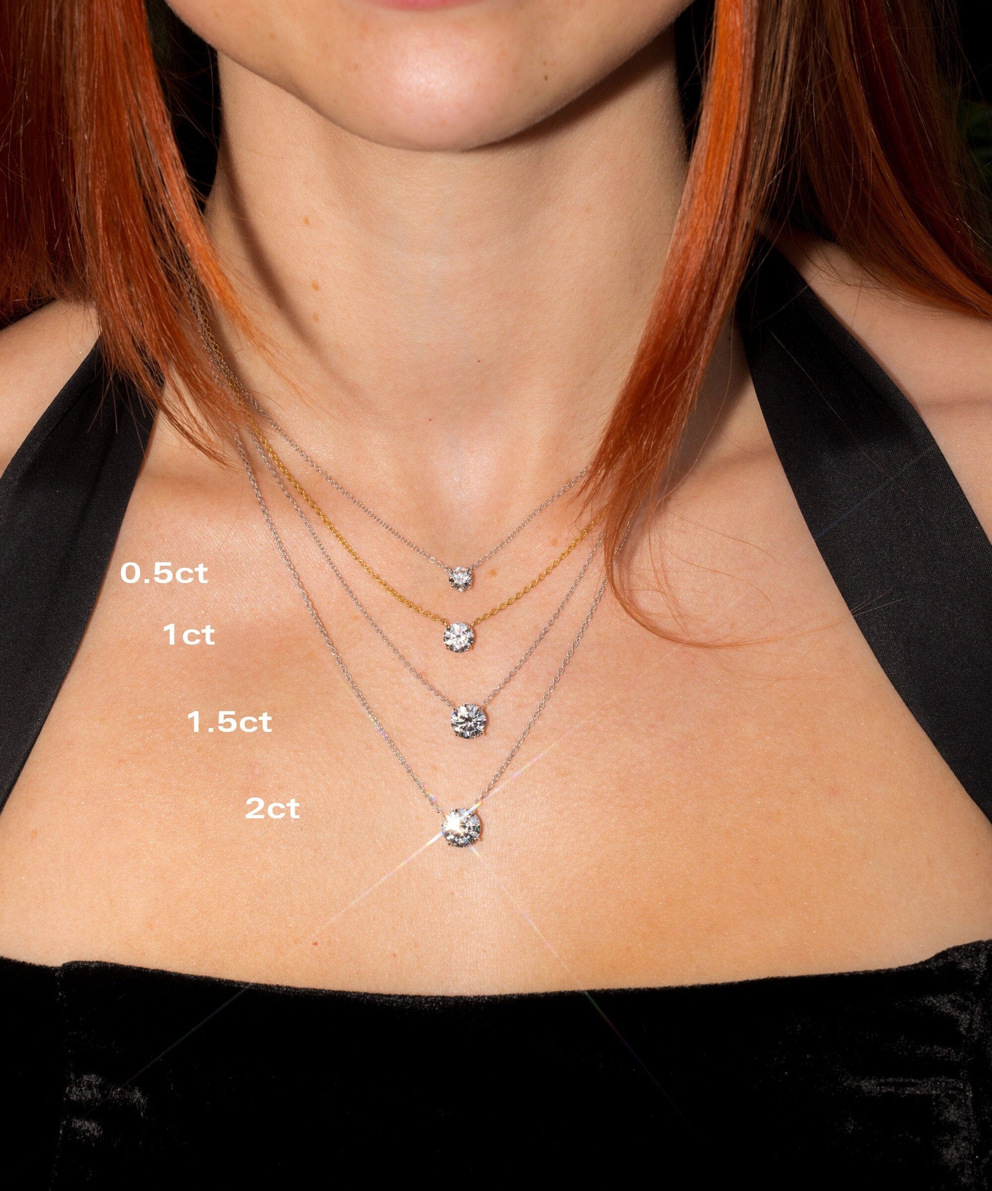 Core Round Lab Diamond Pendant Necklaces Princess Bride Diamonds 
