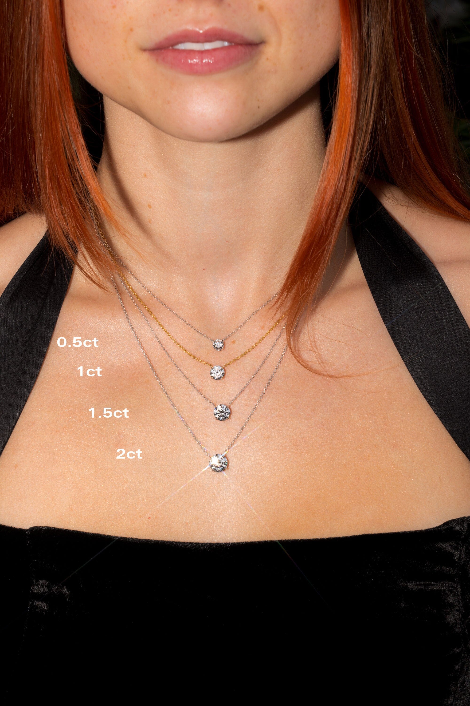 Core Round Lab Diamond Pendant Necklaces Princess Bride Diamonds 