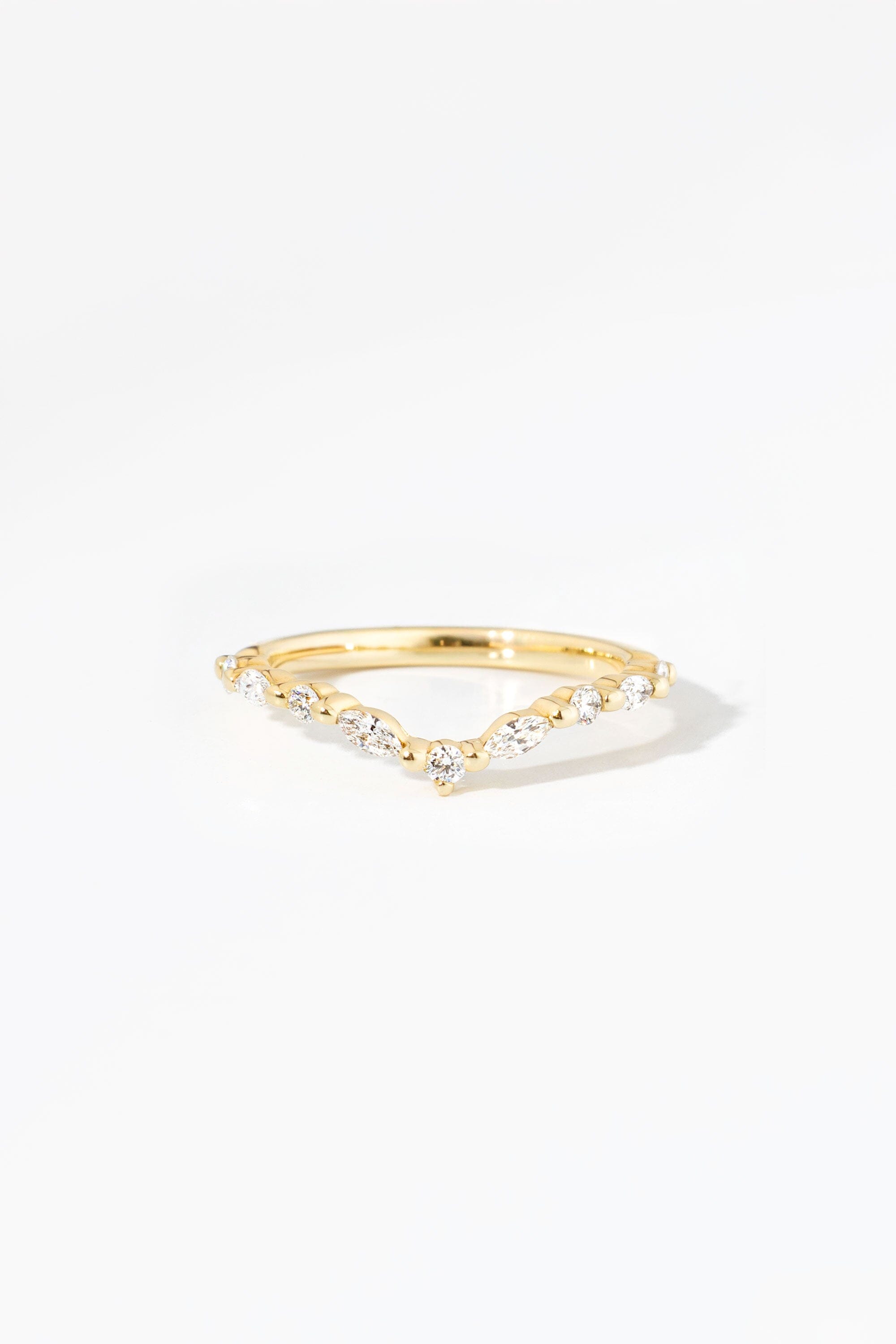 Curved Tori Band Rings Princess Bride Diamonds 