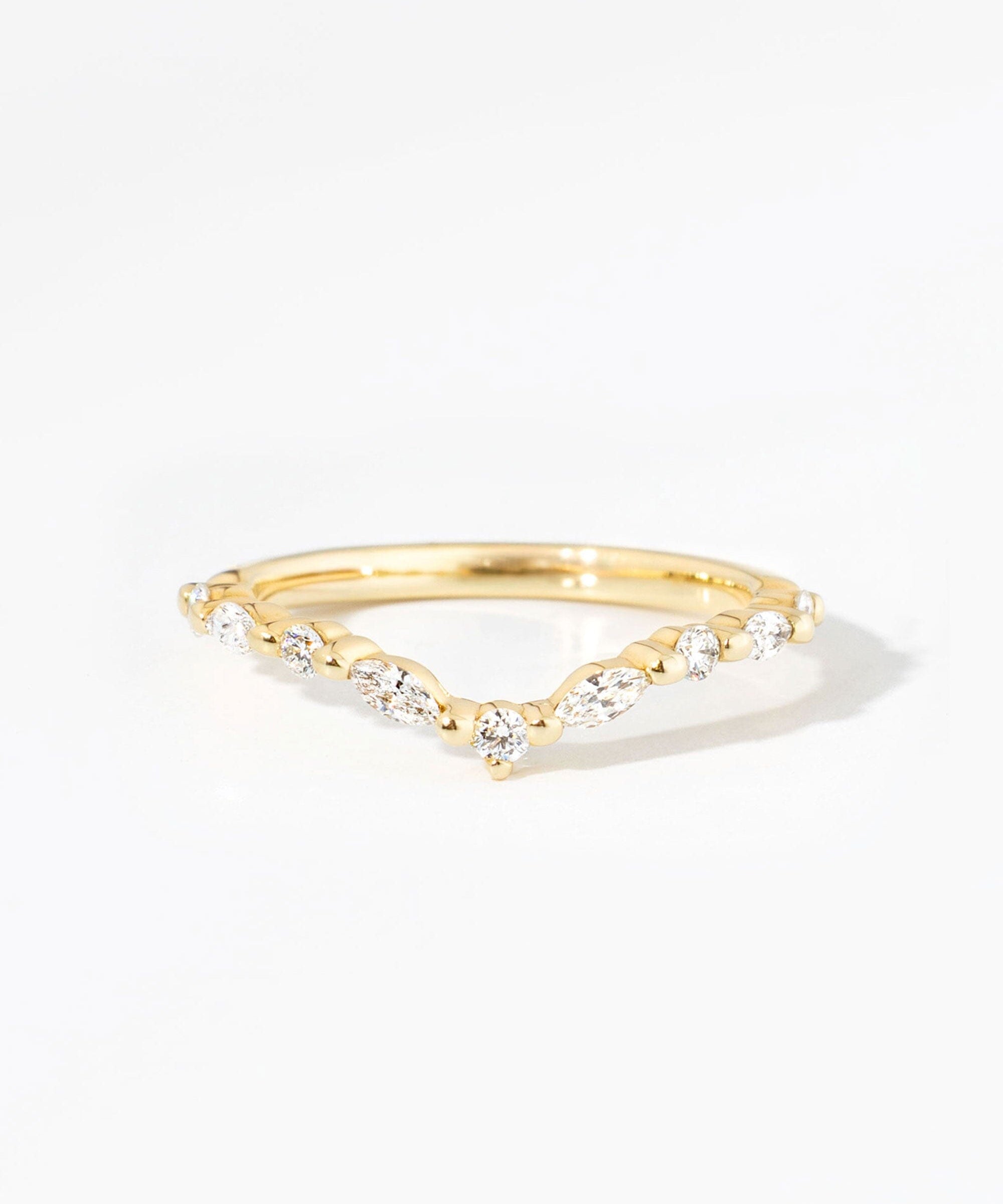 Curved Tori Band Rings Princess Bride Diamonds 