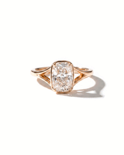 Split Shank Bezel Cushion Ring