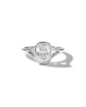 Split Shank Bezel Cushion Ring