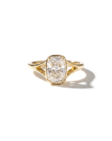 Split Shank Bezel Cushion Ring