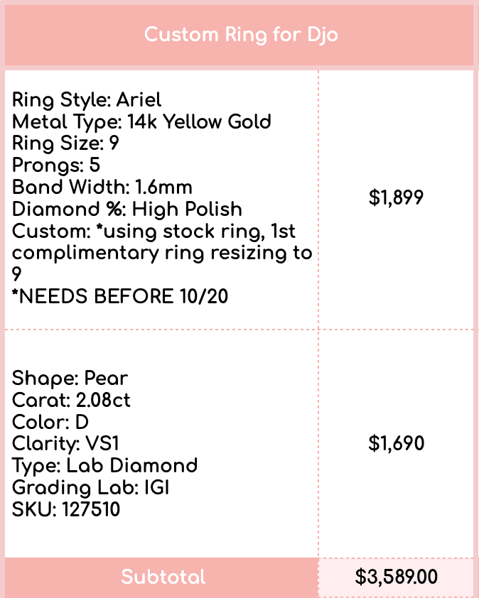 Custom Ring for Djo (9/30/26 RR) - PBD Full Payment Option