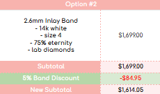 Custom Wedding Band for Luyen (4/28/26 js) - PBD Second Half
