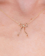 Dainty Bow Necklace Necklaces Princess Bride Diamonds 