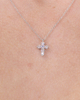 Dainty Diamond Cross 14k White Gold Necklaces Princess Bride Diamonds 