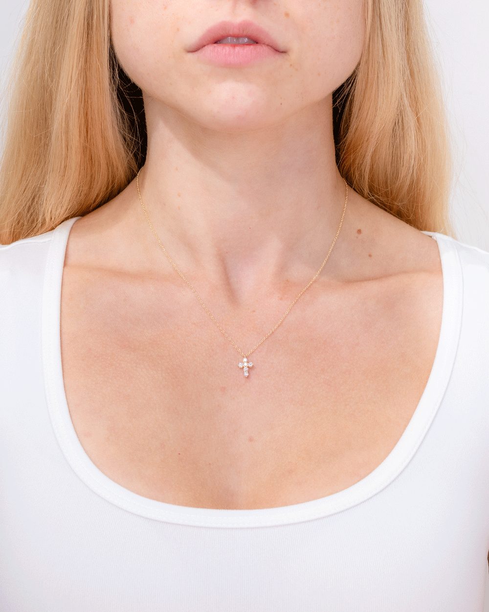 Dainty Diamond Cross 14k Yellow Gold Necklaces Princess Bride Diamonds 