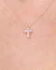 Dainty Diamond Cross 14k Yellow Gold Necklaces Princess Bride Diamonds 