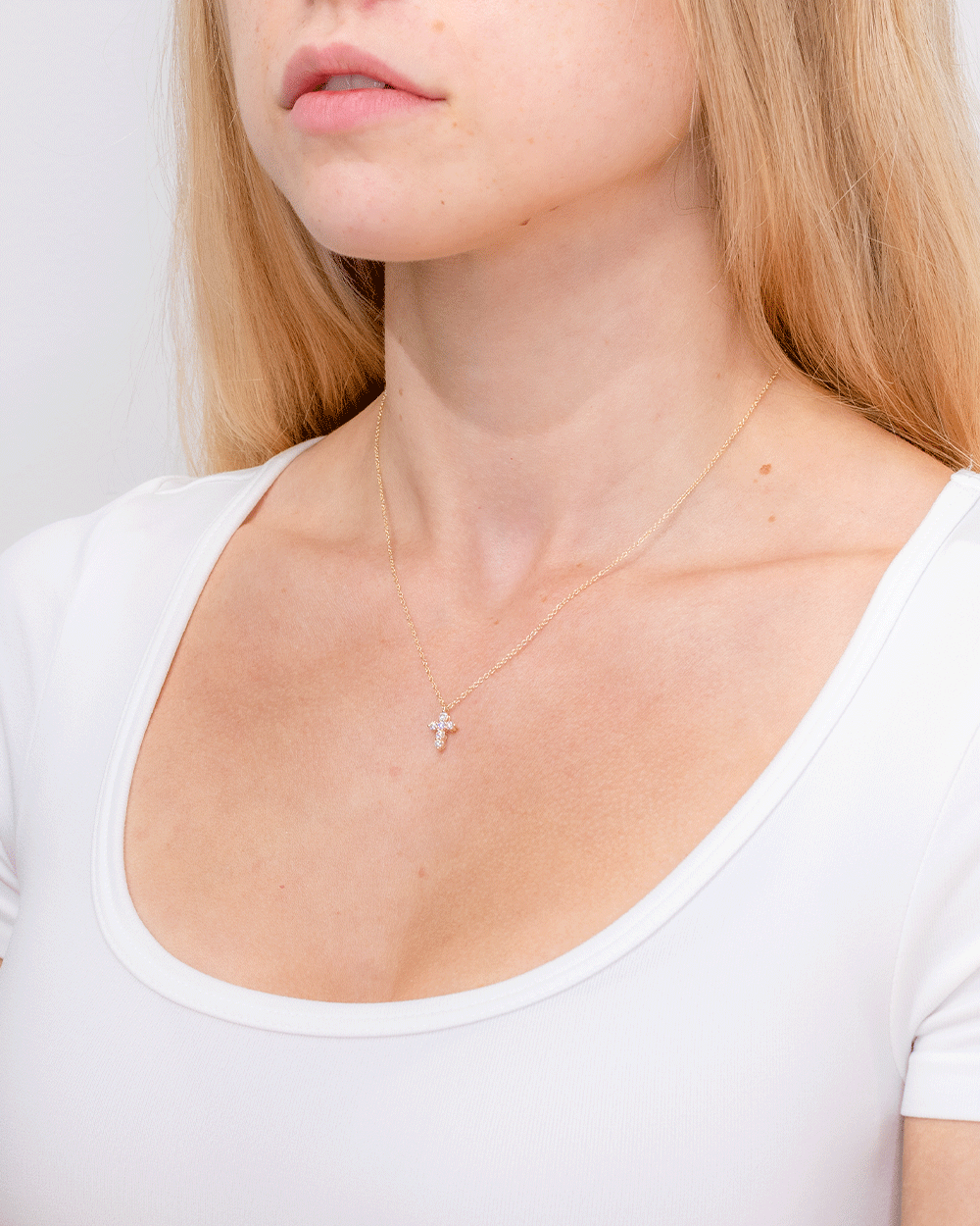 Dainty Diamond Cross 14k Yellow Gold Necklaces Princess Bride Diamonds 