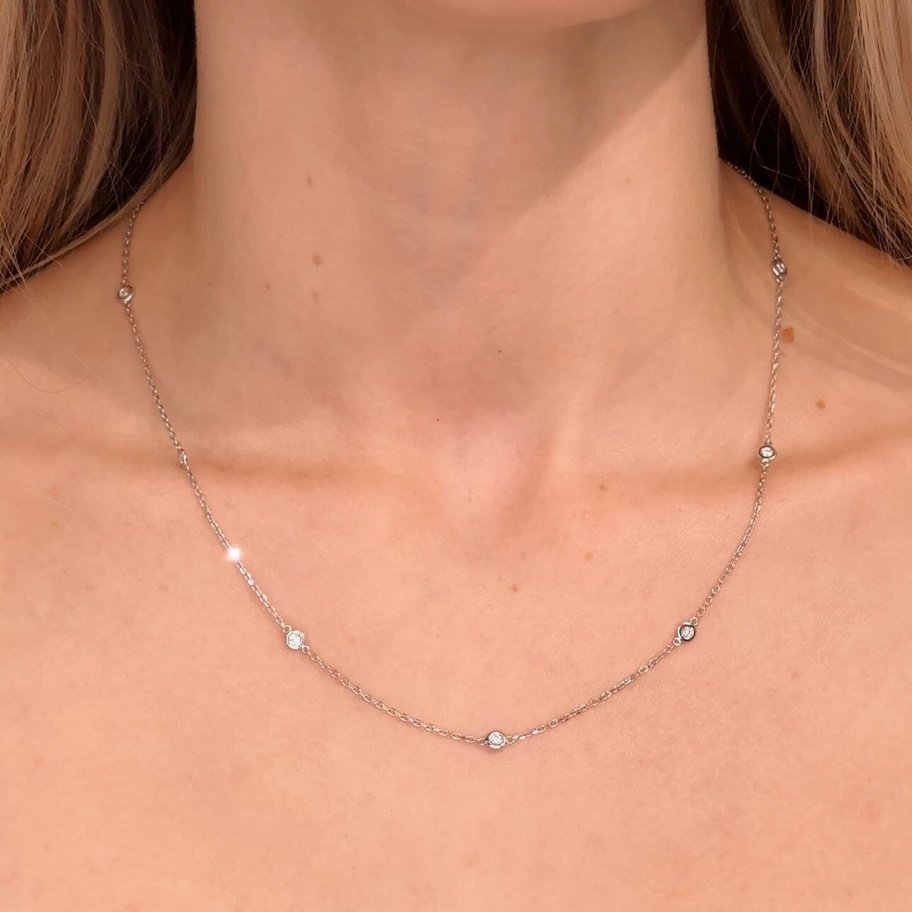 Diamond Bezel Strand Necklace Necklaces Princess Bride Diamonds 