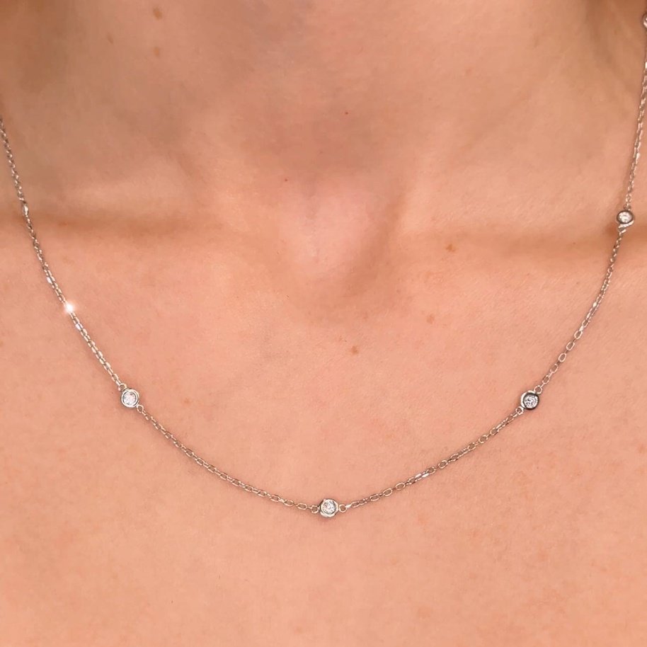 Diamond Bezel Strand Necklace Necklaces Princess Bride Diamonds 