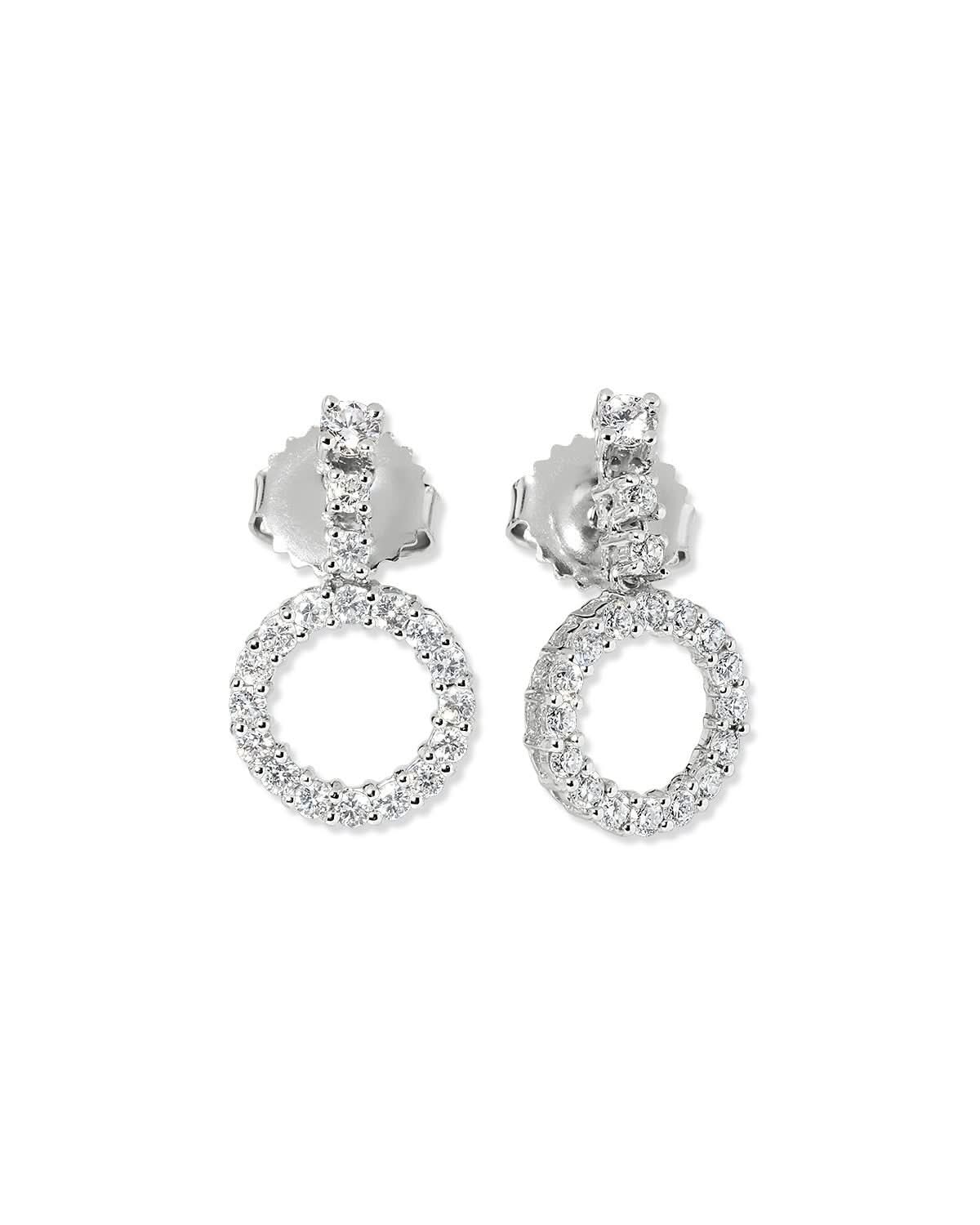 Diamond Circle Earrings - PBD Earrings