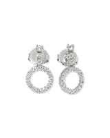 Diamond Circle Earrings