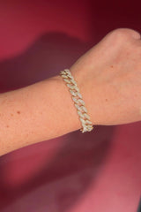 Diamond Cuban Bracelet Yellow Gold