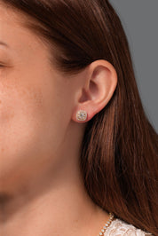 Diamond Cushion Cluster Earrings - PBD Earrings