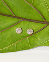 Diamond Cushion Cluster Earrings