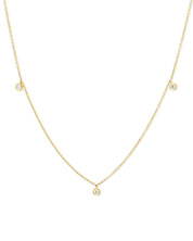 Diamond Drop Bezel Necklace - PBD Necklaces