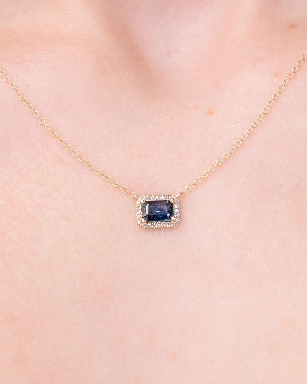 Diamond Halo Blue Sapphire Necklace Necklaces Princess Bride Diamonds 