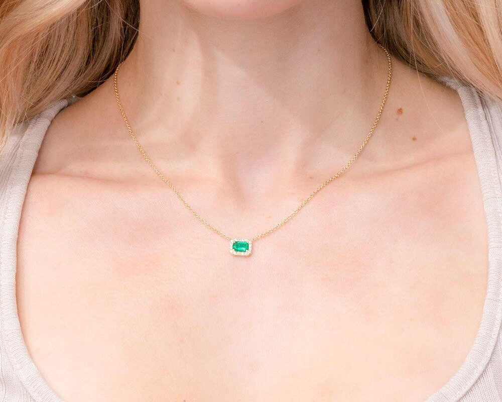 Diamond Halo Emerald Necklace Necklaces Princess Bride Diamonds 