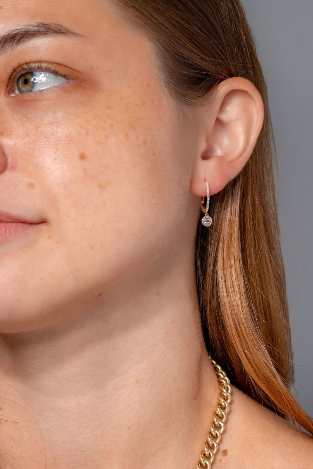 Diamond Halo Huggies - PBD Earrings