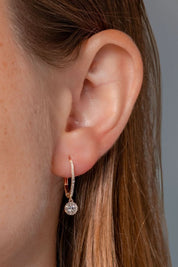 Diamond Halo Huggies - PBD Earrings