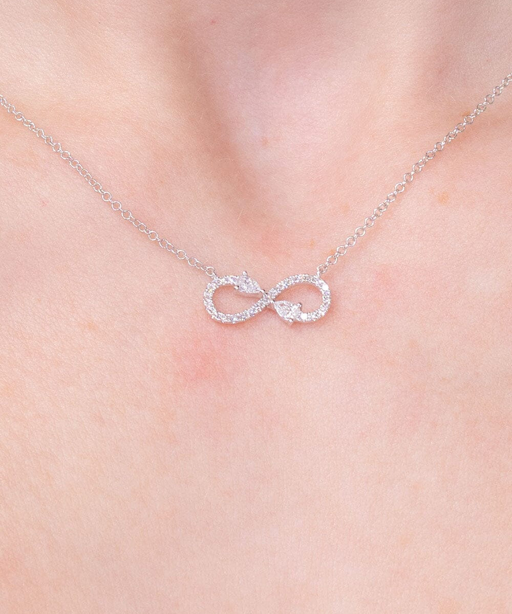 Diamond Infinity Necklace White Gold Necklaces Princess Bride Diamonds 