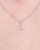 Diamond Initial "L" Necklace 14k White Gold Necklaces Princess Bride Diamonds 