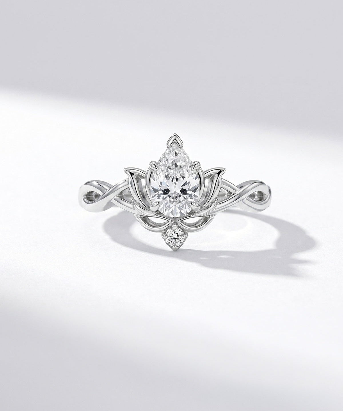 Diamond Lotus Ring - PBD Engagement Rings