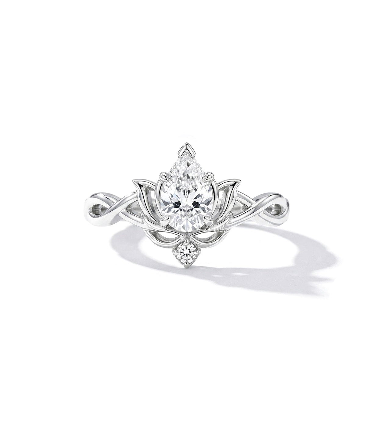 Diamond Lotus Ring - PBD Engagement Rings
