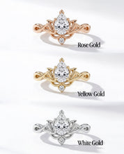Diamond Lotus Ring - PBD Engagement Rings