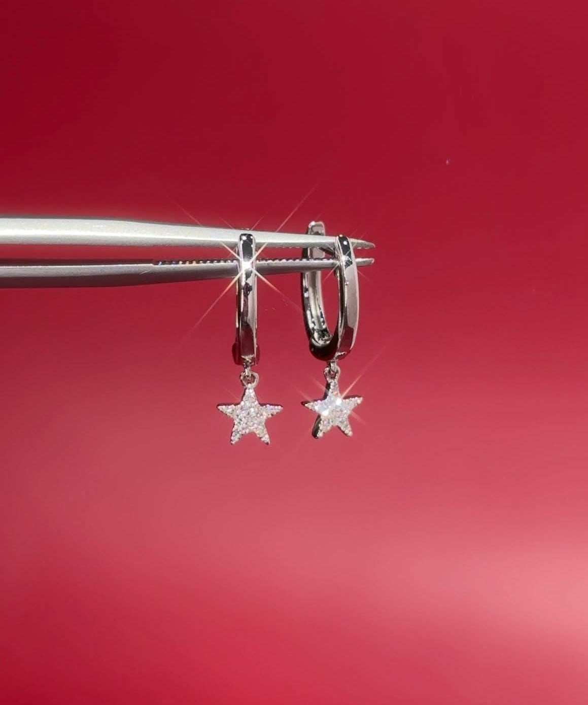 Diamond Star Dangles - PBD Earrings