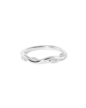 Diamond Vine curved wedding band with scattered marquise diamonds set in gold at Princess Bride Diamonds jewelry store in Orange County