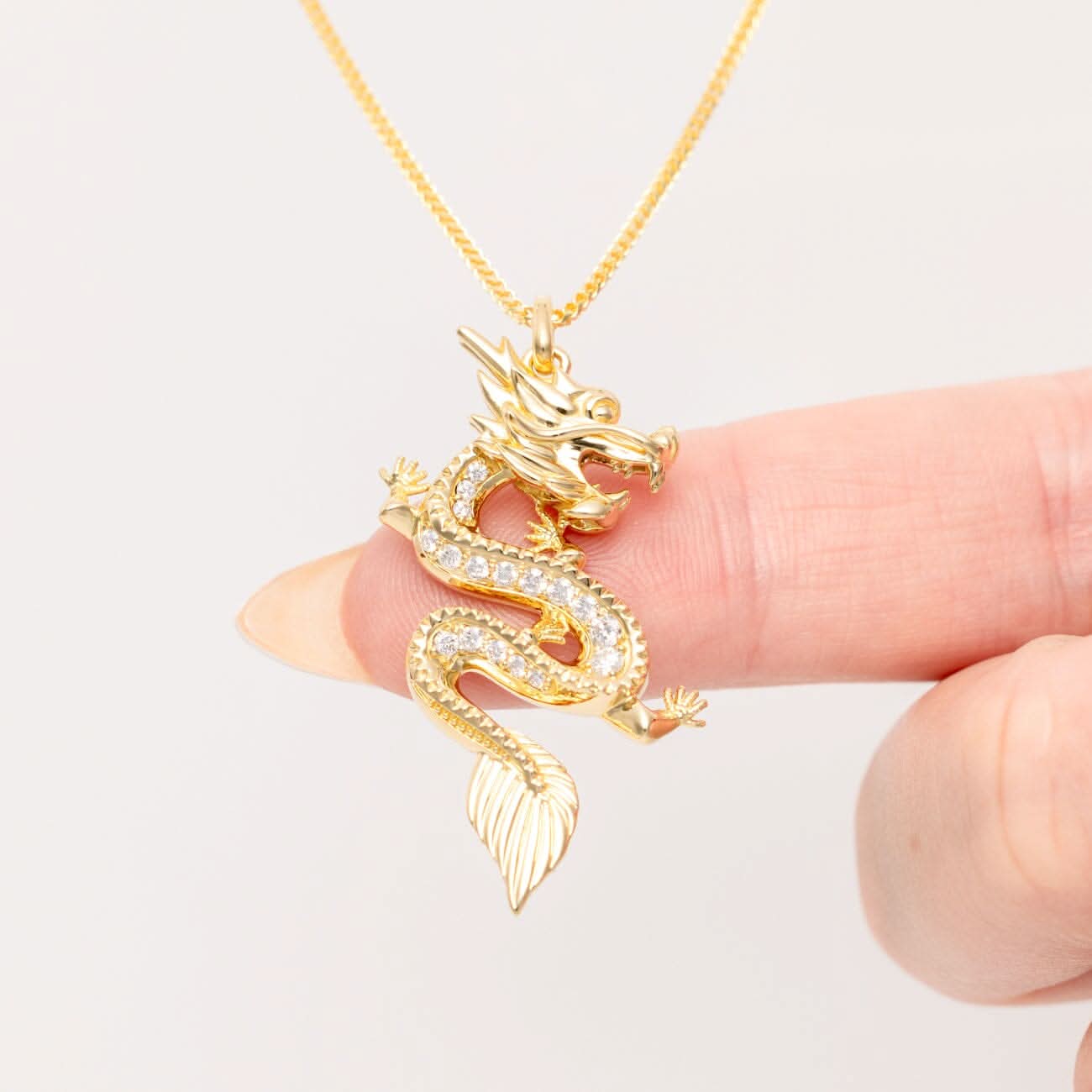 Diamond Year of the Dragon Pendant - PBD Necklaces